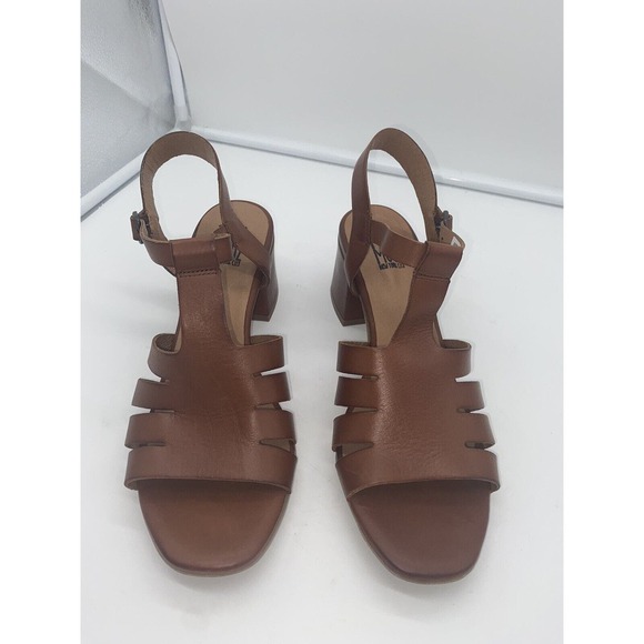 New Miz Mooz Boardwalk Leather Fisherman Heeled Sandals Brandy EU 41 US 9.5-10‎ - Picture 4 of 7